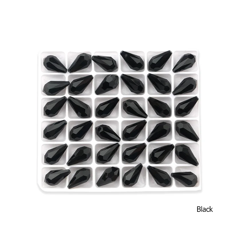 black Изысканные стеклянные разделительные бусины-капли для самостоятельного изготовления ювелирных изделий ремесла аксессуары для пошива одежды украшения искусства - Цвет: black