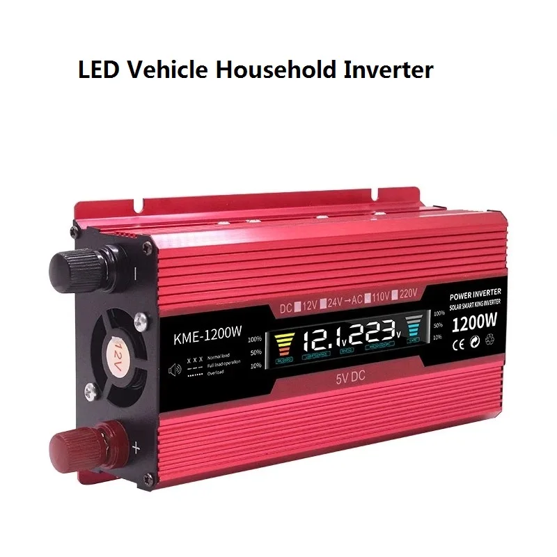 Инверторный трансформатор напряжения светодиодный дисплей волна чистый синус 600