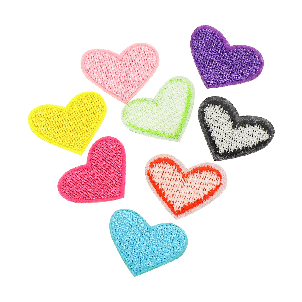 20 шт./лот нашивки с надписью Love Heart для одежды аппликации помощью утюга наклейки