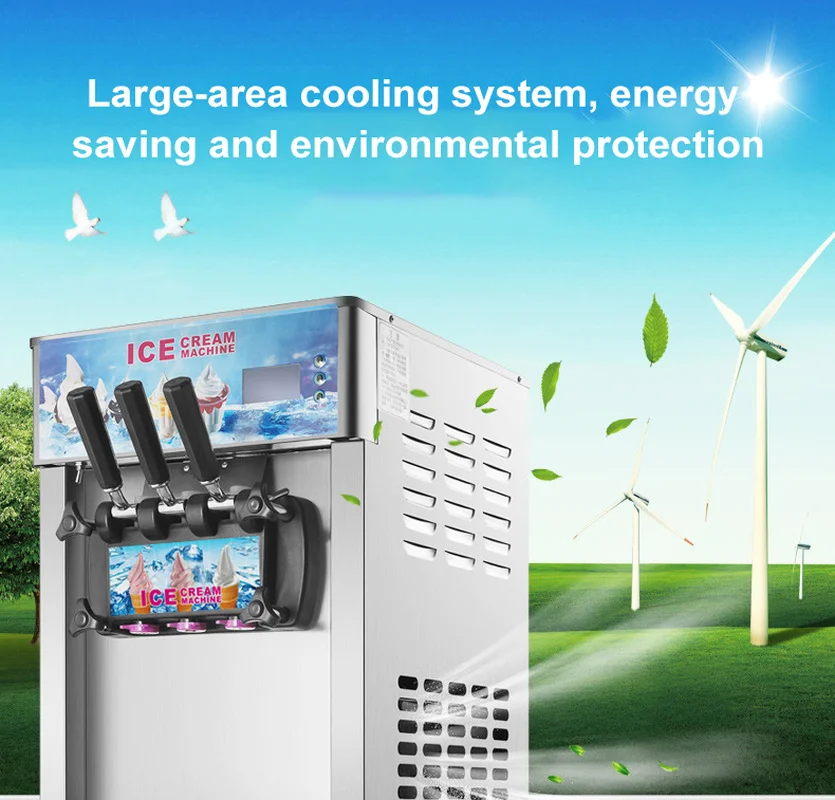 

Commercial Ice Cream Machine Fully Automatic Desktop Cone Ice Cream Machine Commercial Stainless Steel Soft Ice Cream Machine