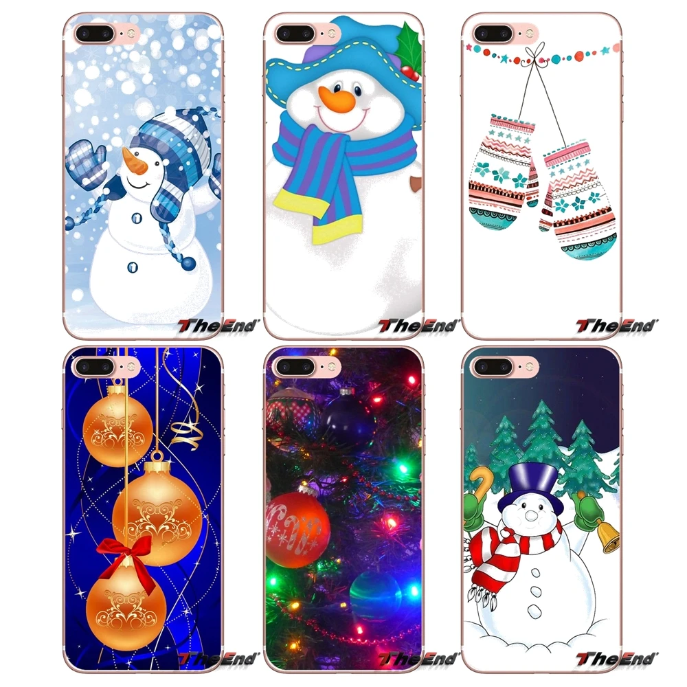 Для Samsung Galaxy J1 J2 J3 J5 J7 A3 A5 A7 2015 2016 2017 J530 J730 Fundas Coque Счастливое Рождество Снеговик