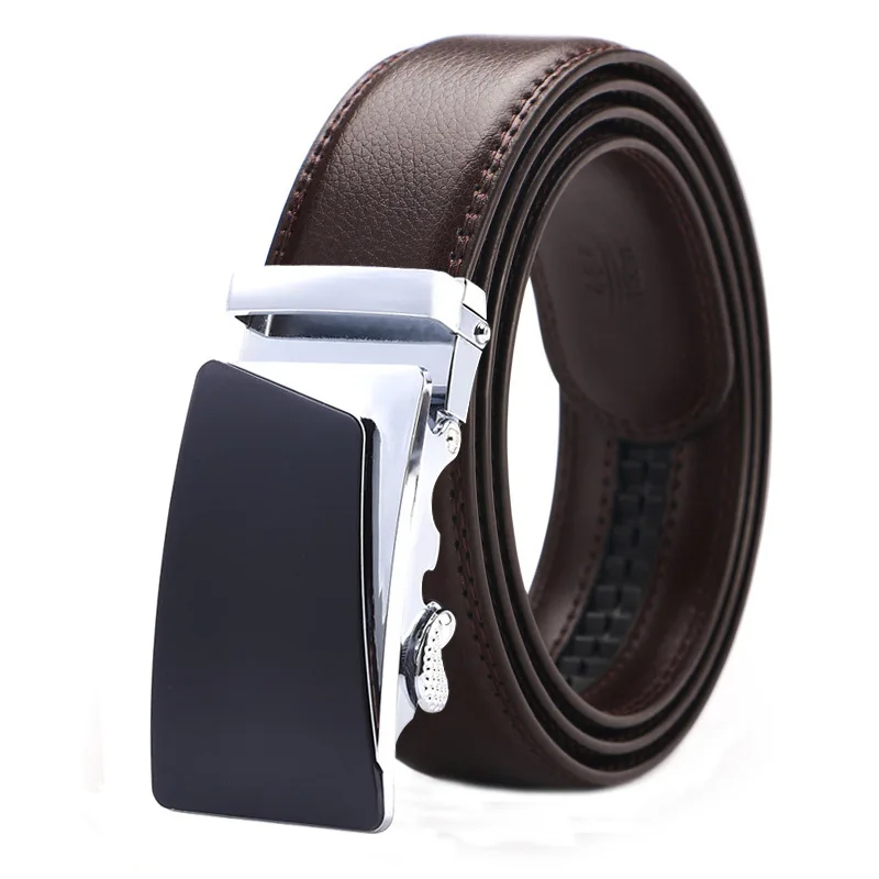 

Fashion men's belts men's top quality real men's luxury belts men's metal automatic buckle business men's belts leather belts