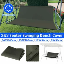 2/3 Seater Waterproof Swing Cover Chair Bench Replacement Patio Garden Outdoor Swing Case Chair Cushion Backrest Dust Cover