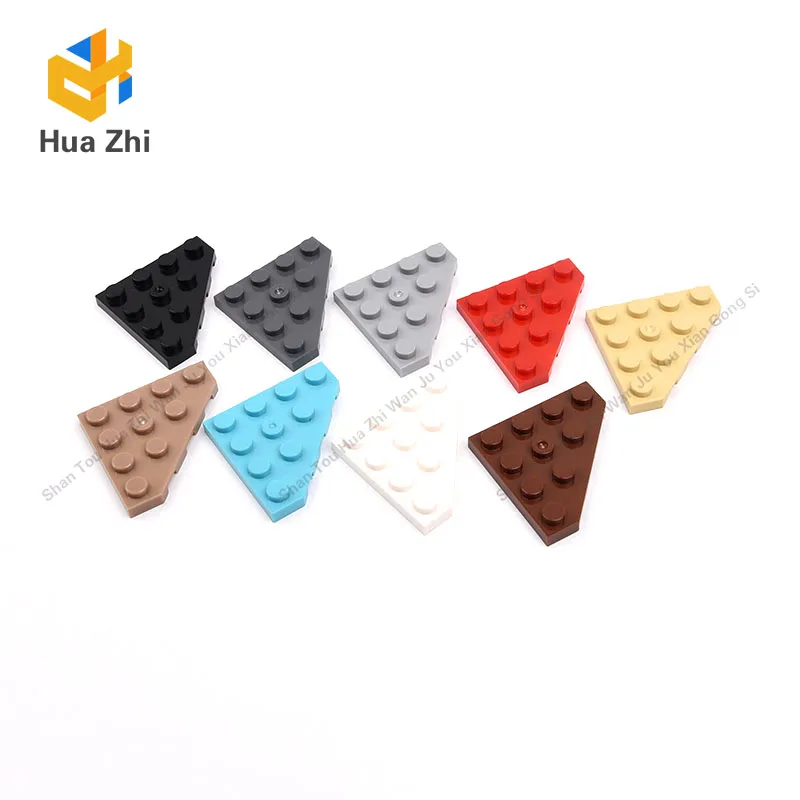 

10PCS 30503 Wedge Plate 4 x 4 Cut CornerBuilding Blocks Parts MOC DIY Education Build Toys Brick