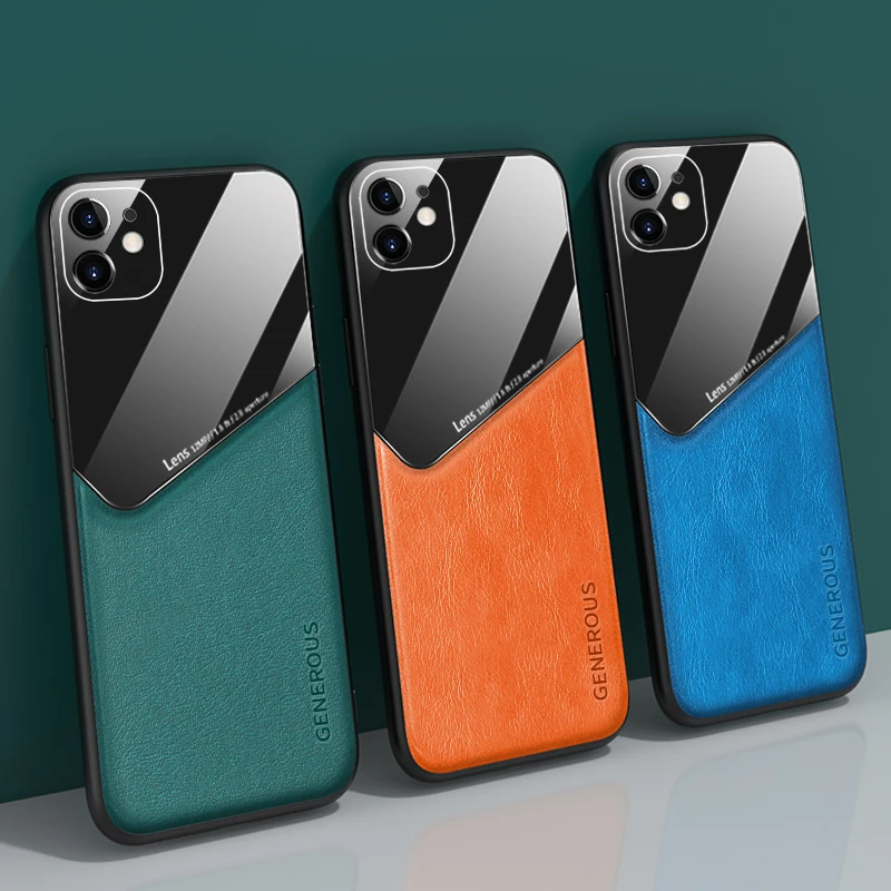 Чехол Funda для iPhone 12 Pro Max 11 XS XR 6 6S 7 8 Plus деловой чехол из искусственной кожи