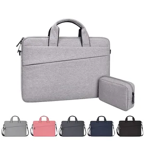 13 14 15 inch laptop shoulder bag case for macbook air pro lenovo dell hp asus 15 6 notebook laptop handbag cover with power bag free global shipping