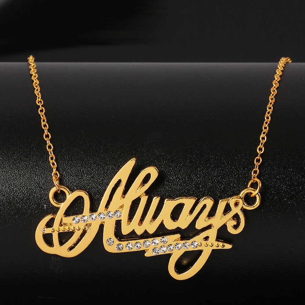 Заказное имя ожерелья кулон персонализированные ожерелье с буквами Куба ледяной