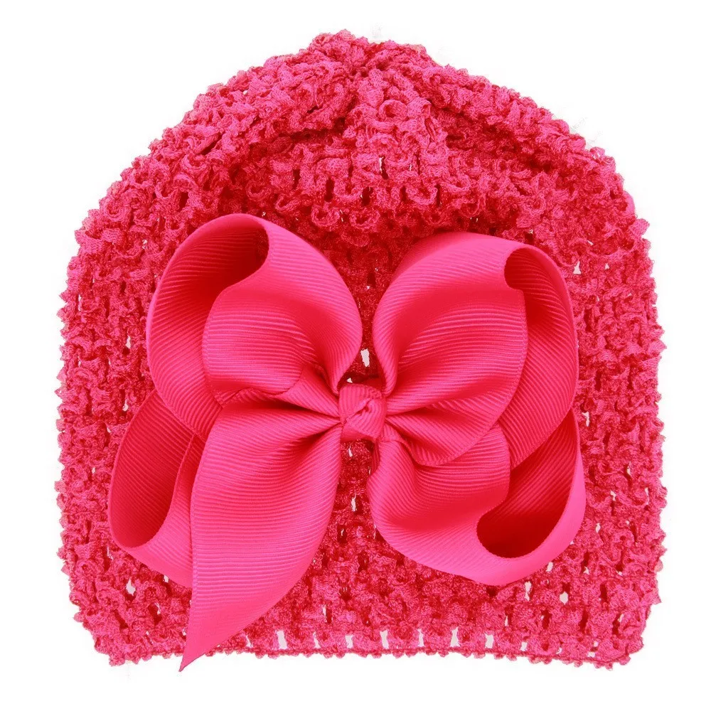 MAYA STEPAN 1 Pieces New FashionBow Hollow Baby Girls Hat Newborn Elastic Turban Hats For Cotton Infant Beanie Cap | Детская одежда и