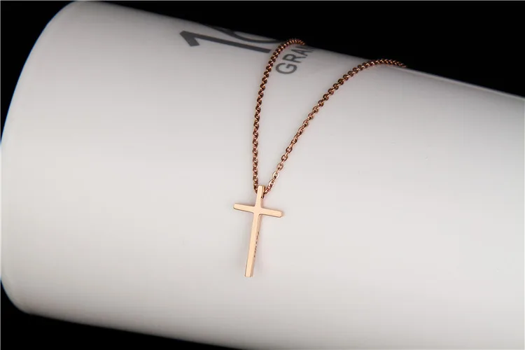 

Mini Cross Pendant Necklace Rose Gold high Quality Necklace Jewelry drop shipping
