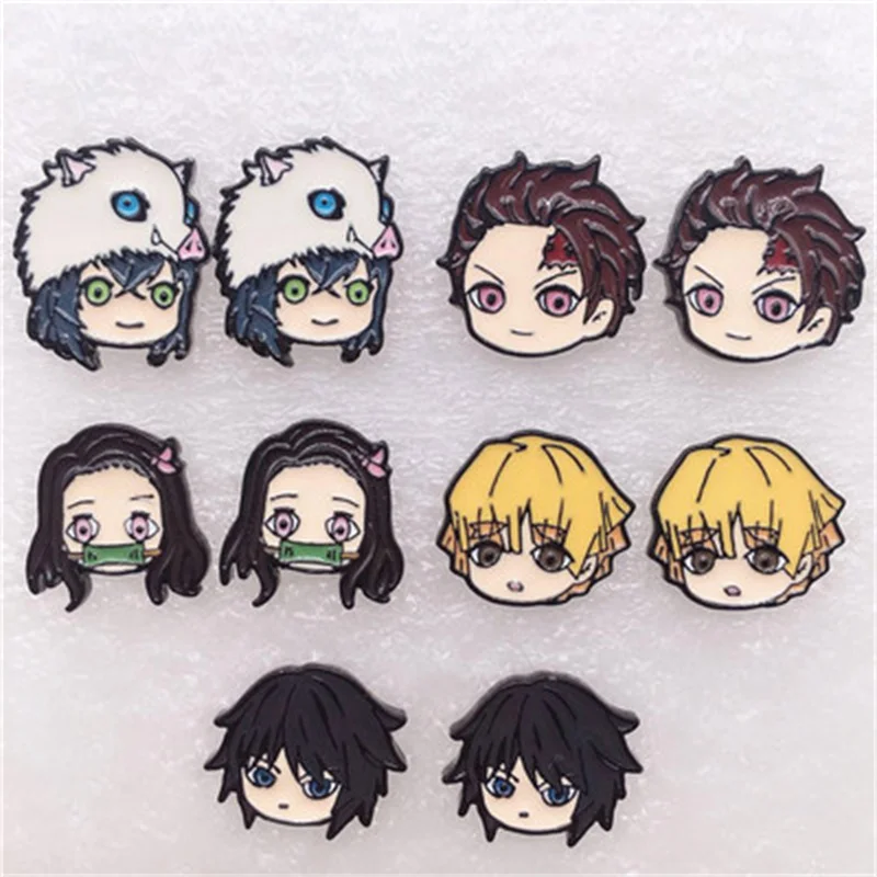 

New Anime Demon Slayer Earrings Japanese Cartoon Blade of Ghost Stud Earrings Cute Metal Cosplay Earings Jewelry Gifts