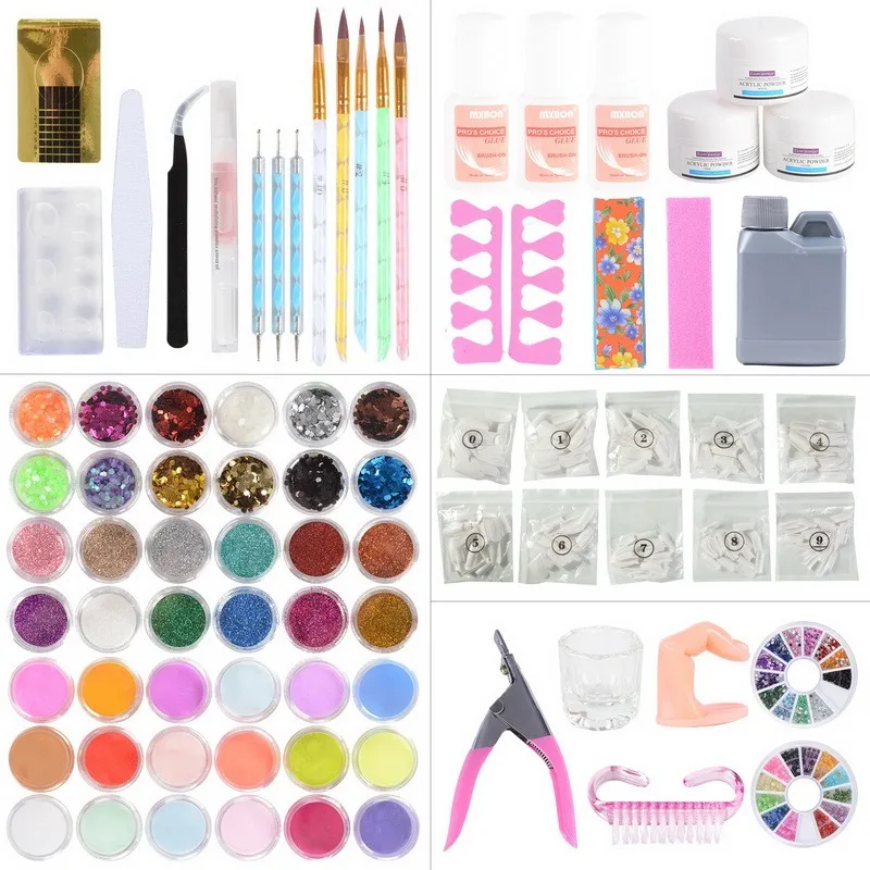 

Nail Art Set Complete Home Beginner Set Crystal Nail Glitter Set Beauty Shop Manicure Phototherapy Set