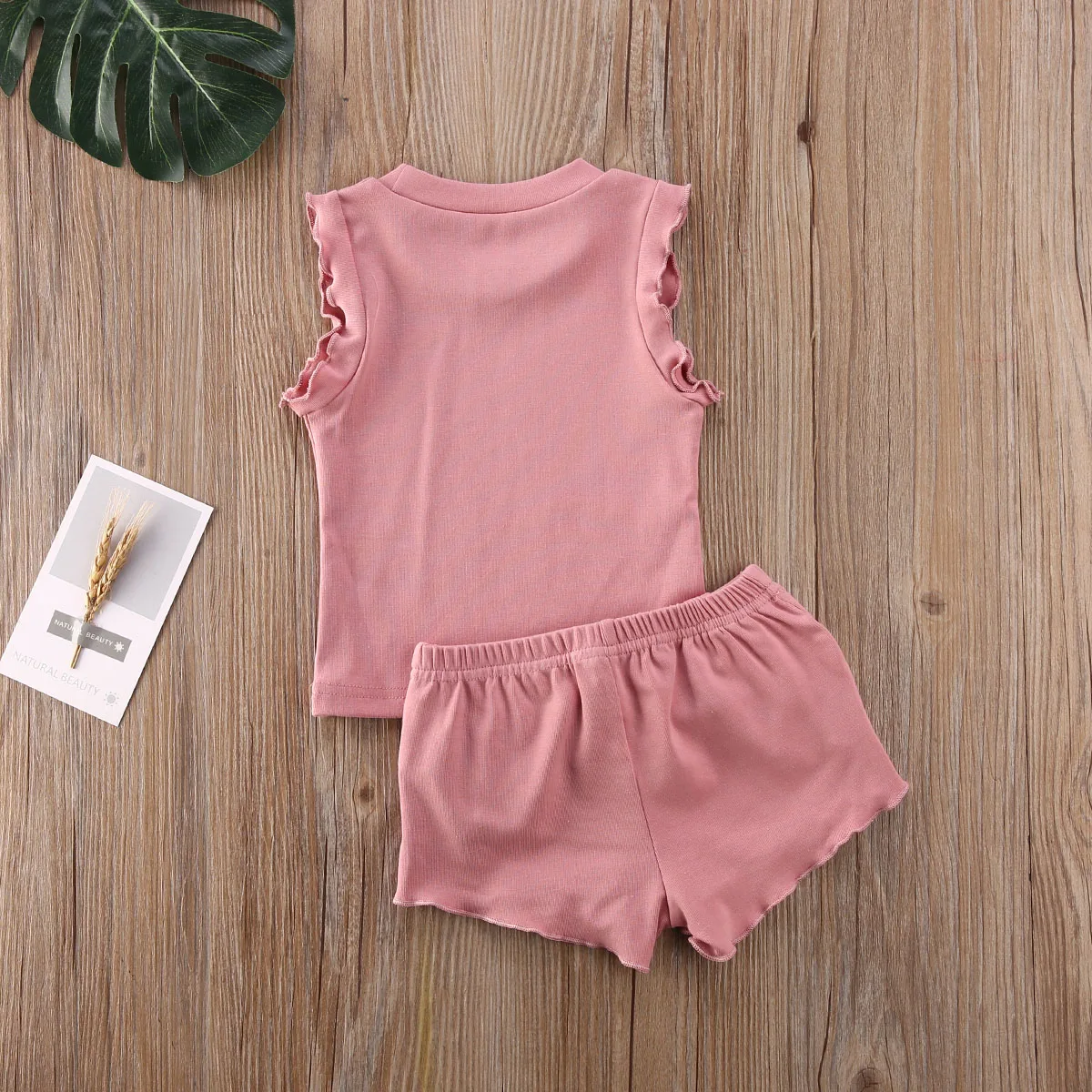 

0-3Y Toddler Infant Newborn Baby Kids Girls Clothes Sets Solid T-shirt Tops +Short Pants Outfits Set Clothes 2 Colors