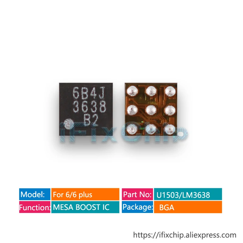1 5 шт./лот 3638 A0 для iPhone 6 Plus 6G P U1503 сканер отпечатков пальцев чип IC 9 pins LM3638A0 LM3638|ics for