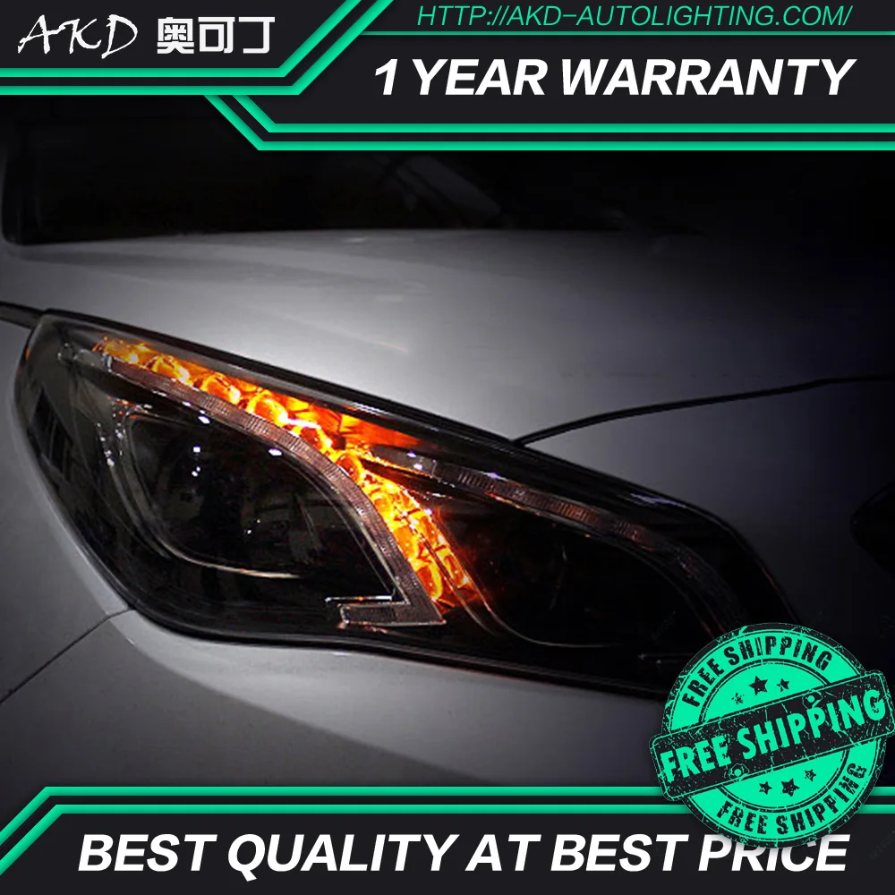 Тюнинг фар автомобиля для Hyundai Sonata 9 MK9 2015 светодиодные фары DRL ходовые огни