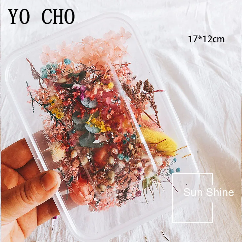 

YO CHO 10 Kind Boxed Dried Flower DIY Accessories Dry Aromatherapy Candle Epoxy Resin Pendant Necklace Jewelry Making Craft Flor