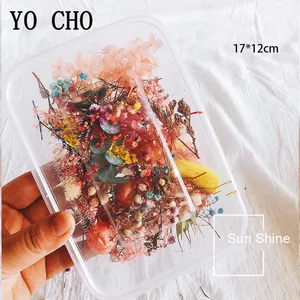 YO CHO 10 видов сушеных цветов в коробке DIY аксессуары сухая Ароматерапия Свеча эпоксидная смола кулон ожерелье Изготовление ювелирных изделий крафтовое украшение