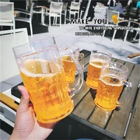 450ml creative summer cold beer mug spoofing water ice cup mezzanine double layer refrigeration coffee tea milk