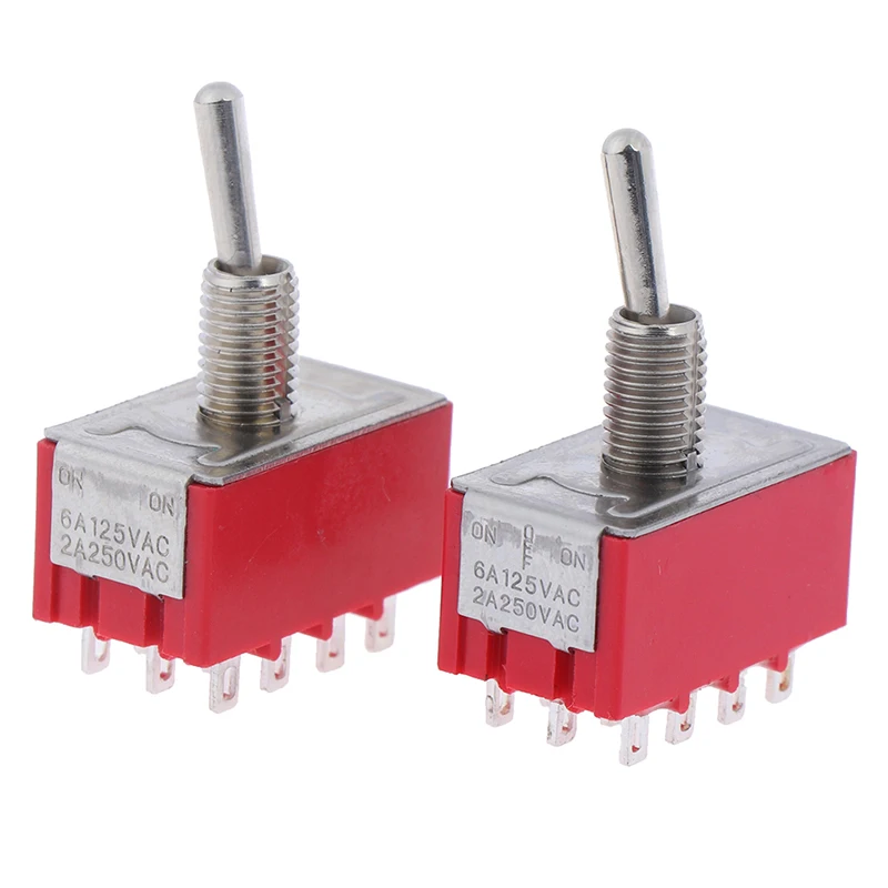 2 шт. 12 шпилек 4PDT Вкл/Выкл на 2/3 позиций мини переключатель МТС 402 403|Выключатели| |