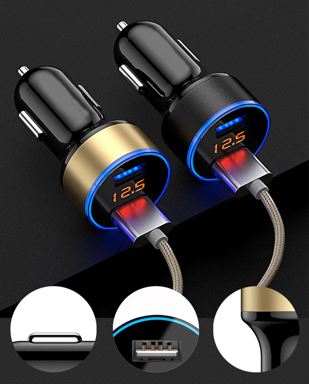 Автомобильное зарядное устройство Quick Charge 3 0 2 USB для Samsung S10 S9 S8 Plus Xiaomi iPhone Huawei QC3.0