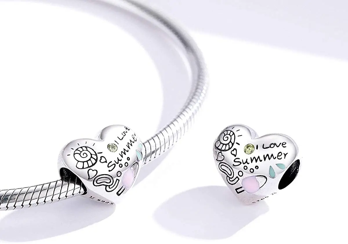 

Heart Charm Charm 925 Sterling Silver Fits Pandora Charms Bracelets for Woman Girl Beads Gifts for Women Bracelet and Necklace