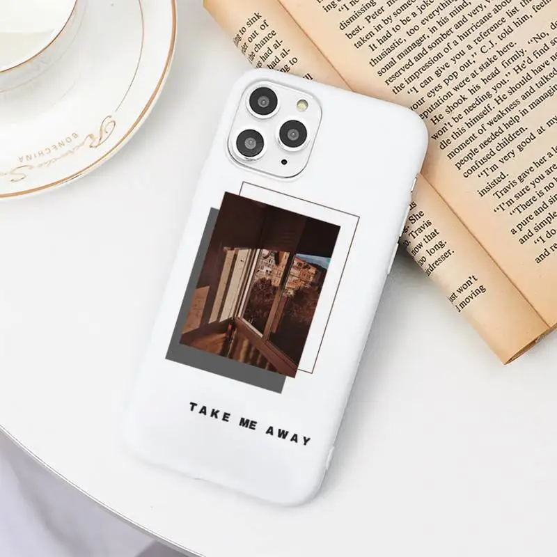 

take me away Phone Case Candy Color White for iPhone 11 pro XS MAX 8 7 6 6S Plus X 5S SE 2020 XR