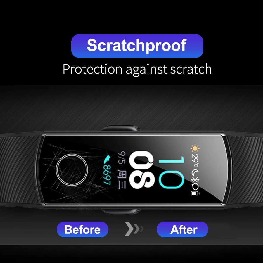 3 шт. защита для экрана Гидрогелевая пленка для huawei Honor Band 5 4 3 Pro Полное покрытие Защитная пленка для huawei Honor Band 5 не стекло