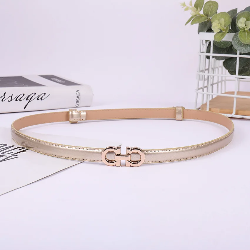 

New Style Korean Ladies Decorative Belts Narrow Casual High-quality PU Leather Women's Belts Fresh and Cute Sexy Belts 100-135cm