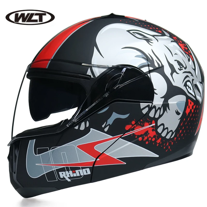 Модульный флип шлем двойной объектив Capacete Casco мотоциклетный гоночный шлем DOT одобренный высокое качество WLT-168 - Цвет: 4
