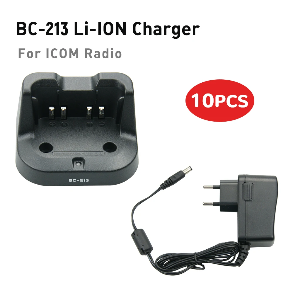 10Pcs Battery Charger BC213 for Icom BP279 BP280 Battery  F1000D F2000D Walkie Talkie