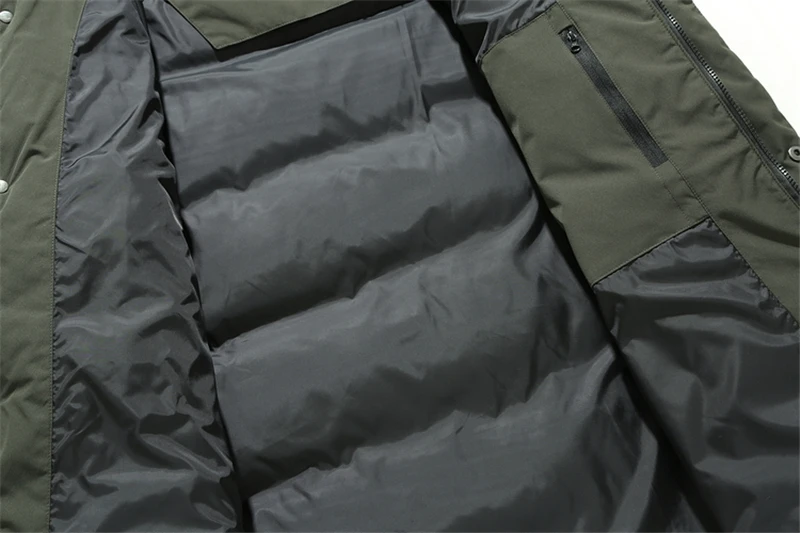 Мужская длинная куртка-пуховик черная приталенная верхняя одежда для мужчин