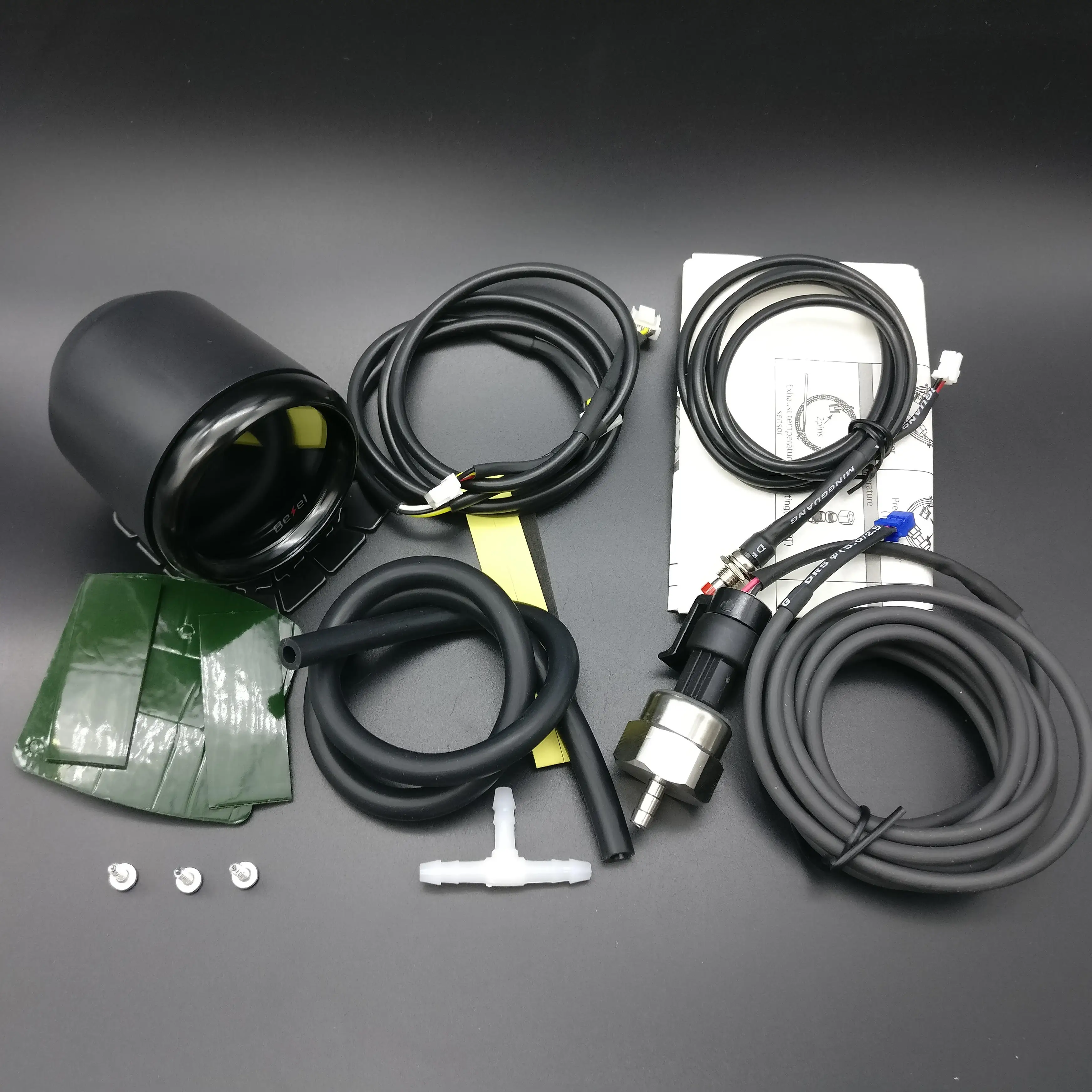 Дизайн " 52 мм EVO lcd-30~ 30psi Boost gauge Turbo meter monitor 7 цветов в комплекте gauge pod и sensor