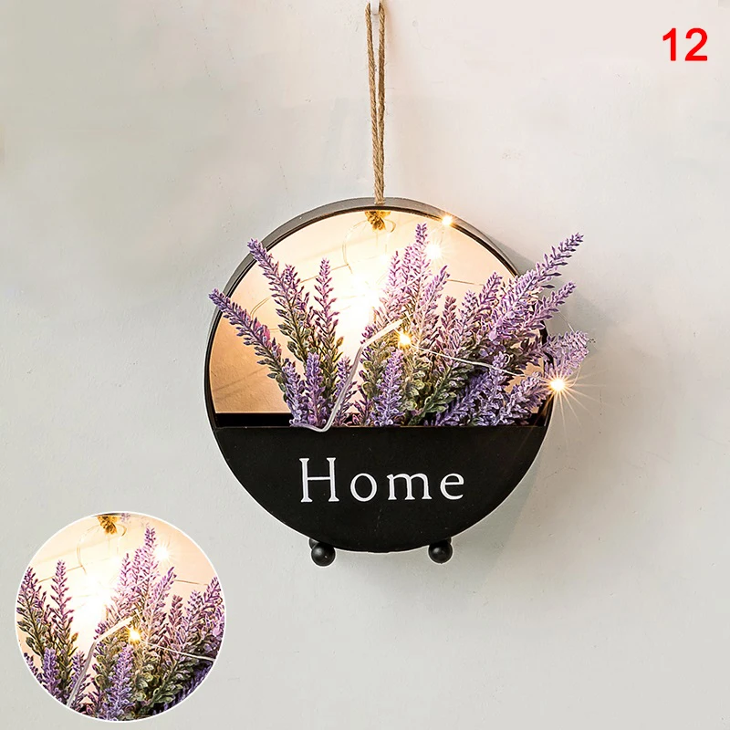 

Настенное Кованое железное украшение, настенное украшение, имитация цветов, украшение для дома, горшок