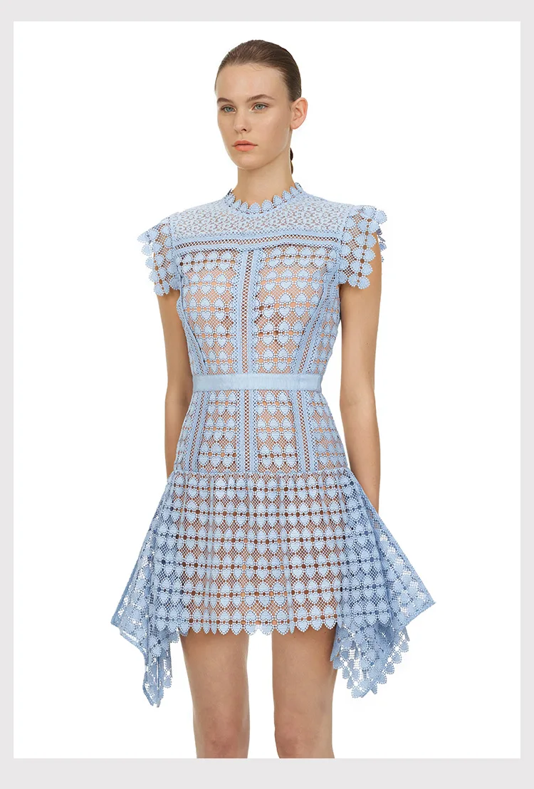 Женское вечернее платье SMTHMA винтажное кружевное ажурное пляжное без рукавов с