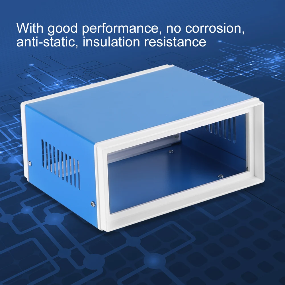 Синий металлический корпус 170*130*80 мм чехол сделай сам распределительная коробка