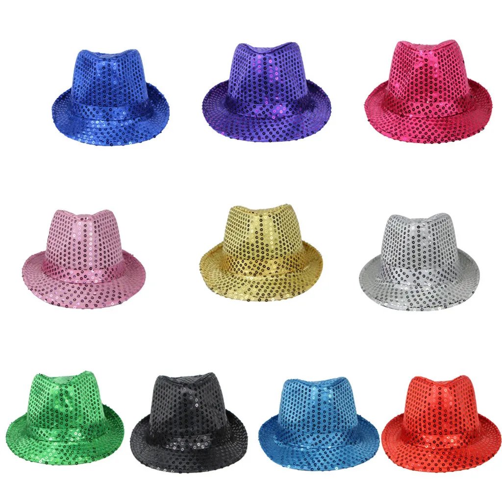 Top Hats Sequin Jazz Hat Trilby Fedora 
