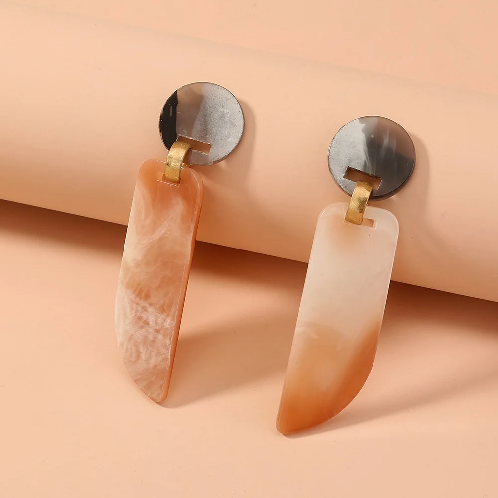 Старинные акриловые серьги простые Подвесные темперамент серьги-гвоздики с