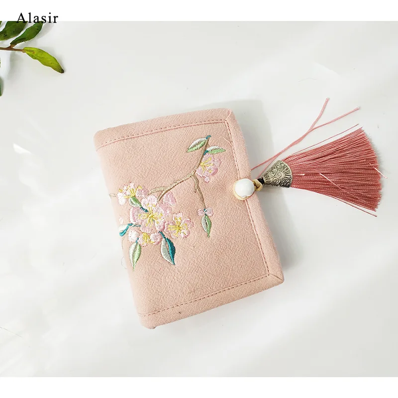 Льняные кошельки Alasir в китайском стиле для монет короткий кошелек с вышитыми