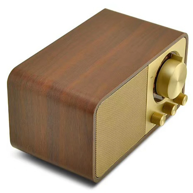 Ретро Блютуз спикер Woodgrain Bluetooth карта радио с антенной плеер o|Портативные
