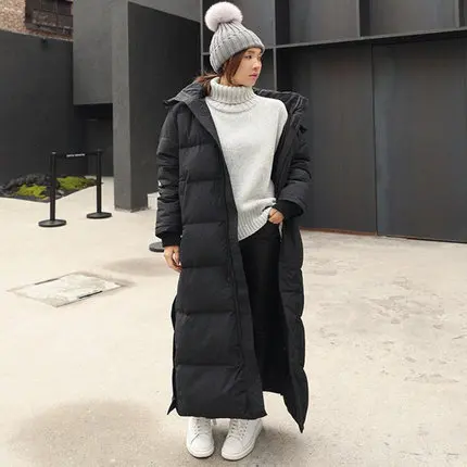 

The New Solid Hooded Cotton Clothing Loose Thickened Ankle Lengthened Winter Clothes Women