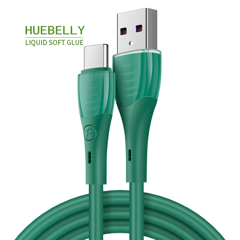 

HUEBELLY 5A USB C Cable 90 Degree Fast Charger USB Type C Cable for Xiaomi Mi 8 Samsung Galaxy S10 Plus Mobile Phone USB-C Cord
