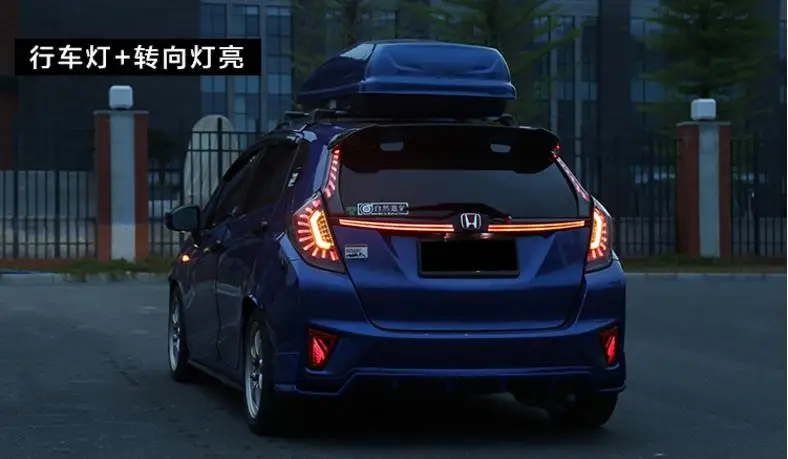 Задний фонарь для Honda Fit Jazz 2014 2017 светодиодный задний красный дымчатый сигнальный