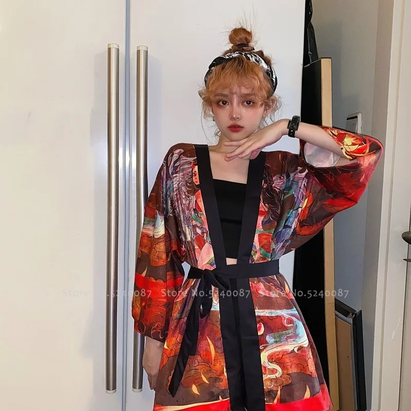 Японских самураев пластичный монтаж и рисунком подъемного крана кимоно юката