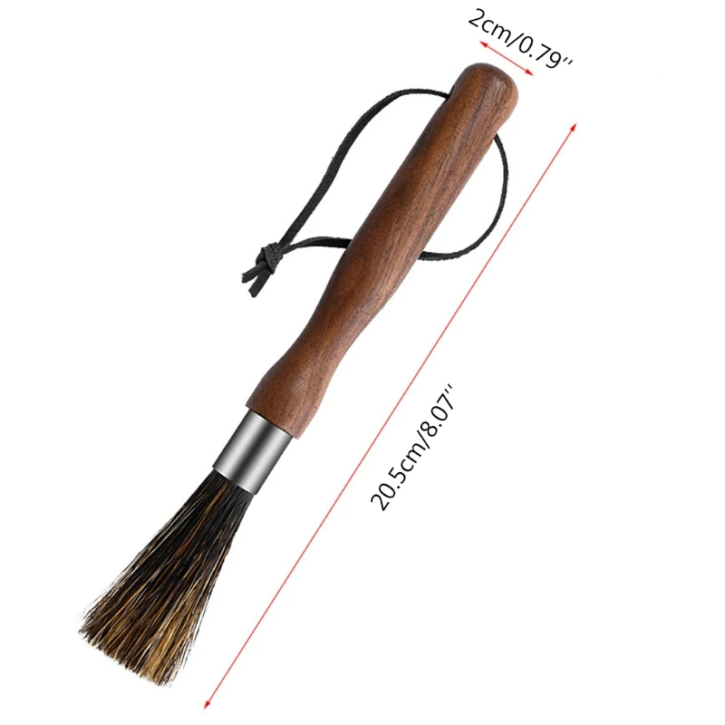 

Coffee Grinder Cleaning Brush With Natural Bristles Lanyard Coffee Machine Brush Cleaner Tool For Barista Home Kitchen