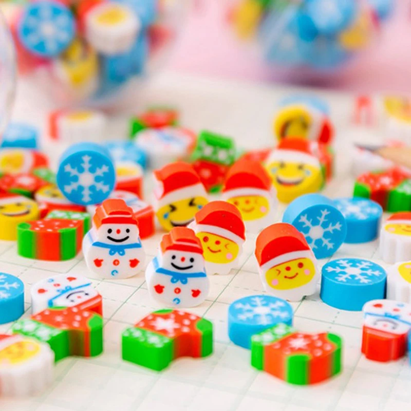 

Новый милый Рождественский ластик, мини-ластики в виде рождественских шариков, новогодние и рождественские подарки для детей, студентов, шк...