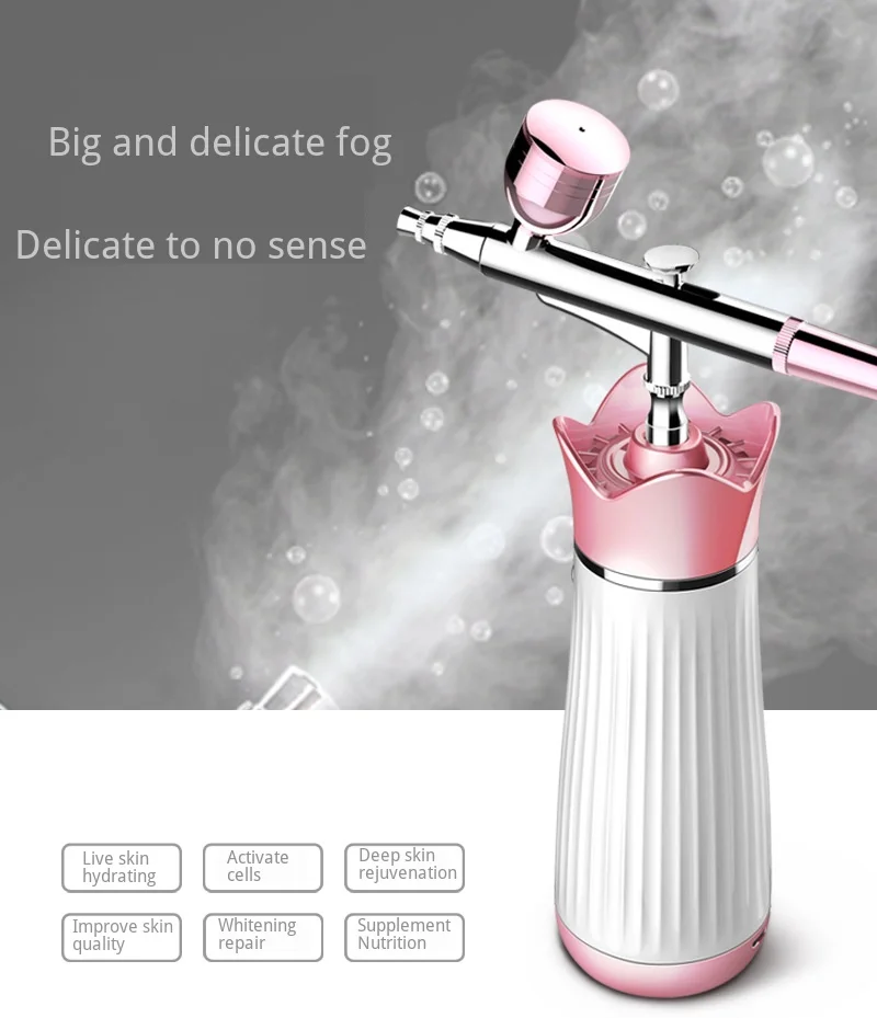 High Pressure Atomization Oxygen Injection Instrument Household Designed for Women Skin Care Machine Home Spa Facial Beauty Tool