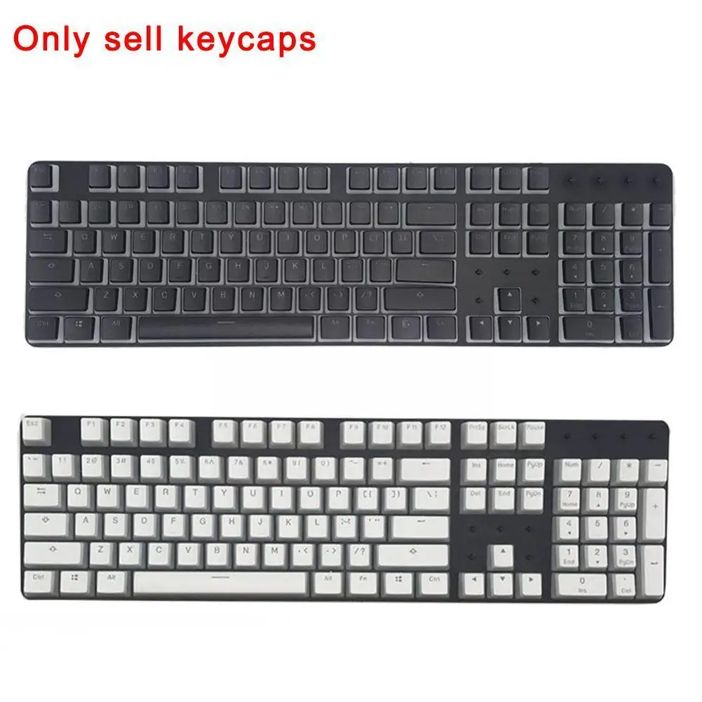 108 шт./компл. PBT OEM прозрачные колпачки клавиш пудинга для игровой механической