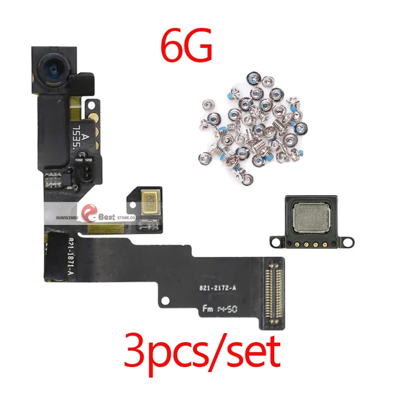 For 6G 1set Высокое качество фронтальная камера кольцо держатель для iPhone 5 5S 5C 6S 6 Plus фронтальная камера объектив правый датчик приближения гибкий кабель - Цвет: For 6G 1set