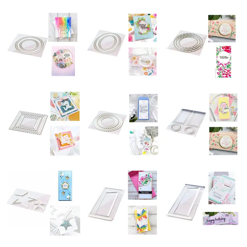 2021 New Circlet Die Cuts Metal Cutting Dies and Scrapbooking For Paper Making Envelope Star Embossing Card Frame Craft | Дом и сад