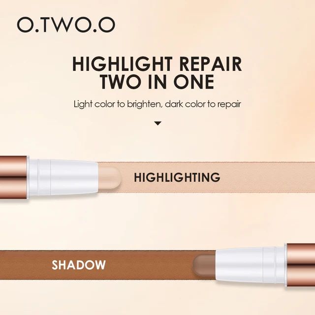 O.TWO.O Contour Stick Double Head Contour Pen Waterproof Matte Finish Highlighters Shadow Contouring Pencil Cosmetics For Face 5