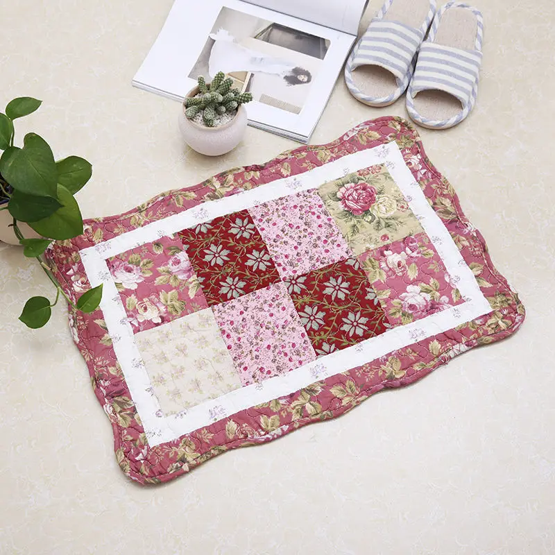 Хлопковый коврик для входной двери 40*60 см мягкий абсорбирующий в ванную